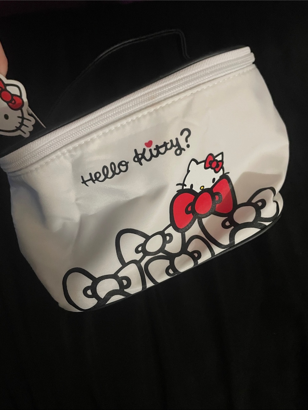 Hello Kitty White, Red & Black Makeup Bag